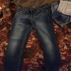 Mid waist short flair jeans